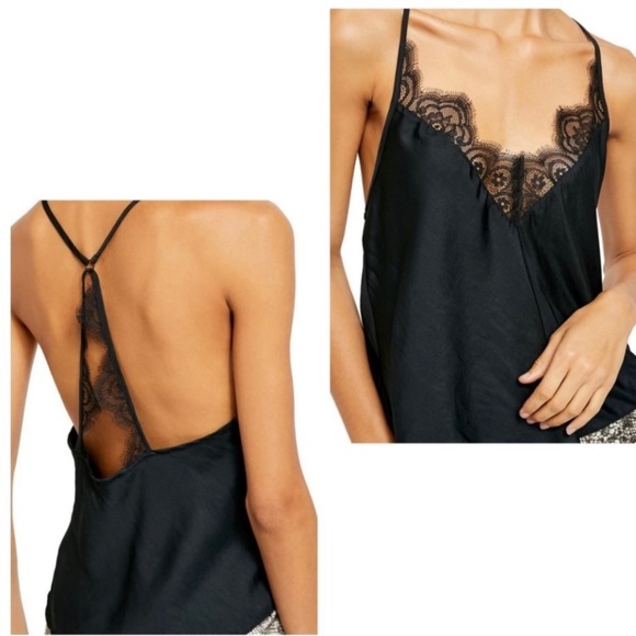 FREE PEOPLE Starlight Cami In Black Lace Camisole - Picture 4 of 7